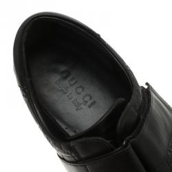 مملوكة مسبقًا حذاء رياضي غوتشي فيلكرو جلد غوتشيسيما أسود مقاس 42