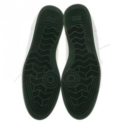 مملوكة مسبقًا Gucci White Leather and Fabric High Top Sneakers Size 44