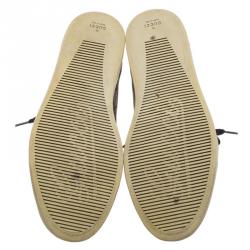 مملوكة مسبقًا Gucci Blue GG Supreme Canvas and Crocodile Trim Sneakers Size 44