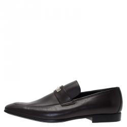 Gucci Brown Leather Loafers Size 42.5