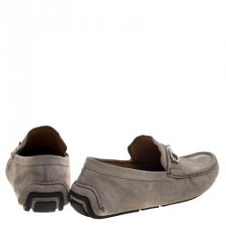 Gucci Grey Suede Bit Loafers Size 43.5