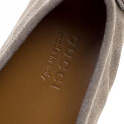 Gucci Grey Suede Bit Loafers Size 43.5