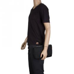 Pre Owned Gucci Black Nylon Zip Pouch
