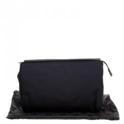 Pre Owned Gucci Black Nylon Zip Pouch