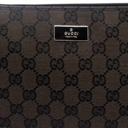 Pre Owned Gucci Dark Brown GG Canvas Vintage Pouch