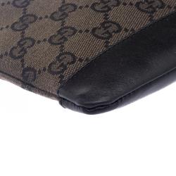 Pre Owned Gucci Dark Brown GG Canvas Vintage Pouch