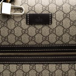 Gucci Beige/Ebony GG Supreme Canvas Medium Four Wheel Carry-On Suitcase 