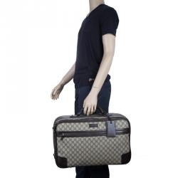 Gucci Beige GG Coated Canvas Boston Travel Bag
