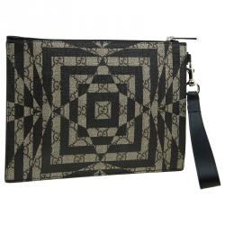 Pre Owned حقيبة يد صغيرة غوتشي GG كاليدو بحمالة كانفاس مقوى بني