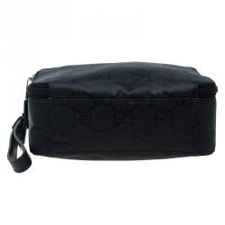 Gucci Black GG Nylon Pouch Bag