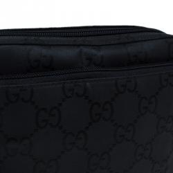Gucci Black GG Nylon Pouch Bag
