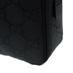 Gucci Black GG Nylon Pouch Bag