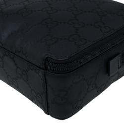 Gucci Black GG Nylon Pouch Bag