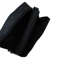 Gucci Black GG Nylon Pouch Bag