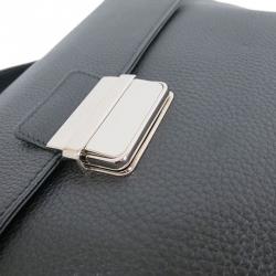Gucci Black Pebbled Leather Portfolio Briefcase