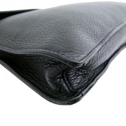 Gucci Black Pebbled Leather Portfolio Briefcase