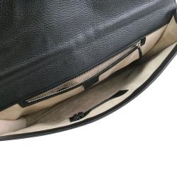 Gucci Black Pebbled Leather Portfolio Briefcase