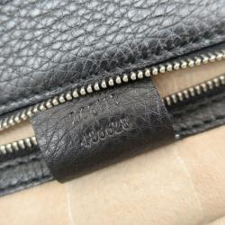 Gucci Black Pebbled Leather Portfolio Briefcase