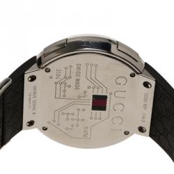 Pre Owned Gucci Black Stainless Steel Men's Wristwatch 42MM
