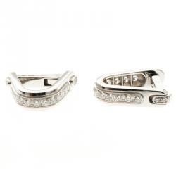 Harry Winston Diamonds & 18k White Gold Stirrup Arched Wraparound Cufflinks