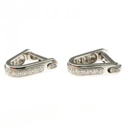Harry Winston Diamonds & 18k White Gold Stirrup Arched Wraparound Cufflinks