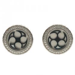 Harry Winston Ocean Diamonds & 18k White Gold Round Cufflinks