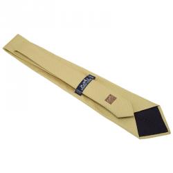 مملوكة مسبقًا Hermes Yellow Silk Printed Tie 