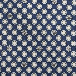 Pre Owned Hermes Blue & White Dot Printed Silk Tie