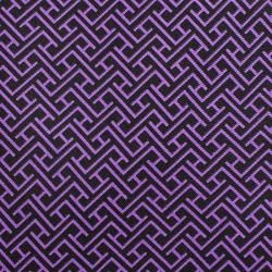 Pre Owned Hermes Purple & Black H Printed Silk Tie