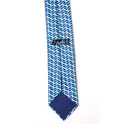 Pre Owned Hermes Blue Printed Silk Tie