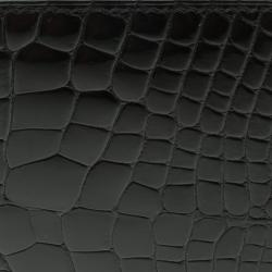 Hermes Black Alligator Bi Fold Wallet