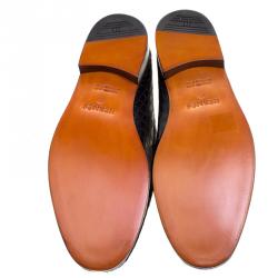 Hermes Black Alligator Leather Loafers Size 44