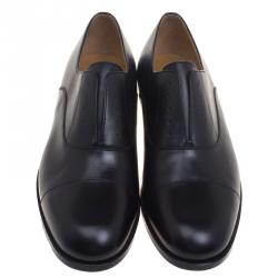 Hermes Black Leather Napoli Derby Size 44