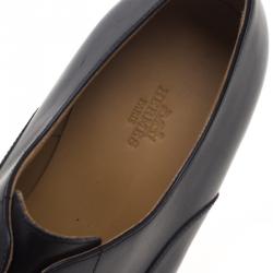 Hermes Black Leather Napoli Derby Size 44