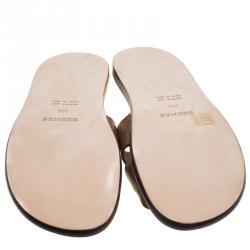 Hermes Light Brown Alligator Izmir Sandals Size 43.5