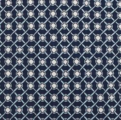 مملوكة مسبقًا Hermes Navy Blue Printed Silk Tie