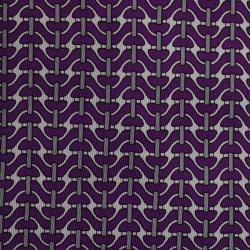 مملوكة مسبقًا Hermes Purple Printed Silk Tie