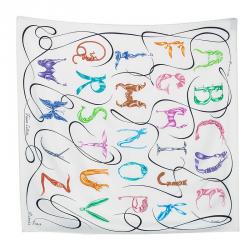 Pre Owned وشاح هيرمس فون ليتر حرير متعدد الألوان مربع