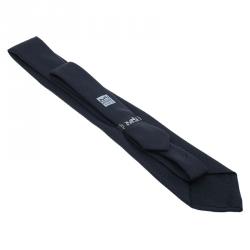 Pre Owned Hermes Black Silk Tie