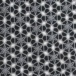 Pre Owned Hermes Black and White Printed Silk Tie