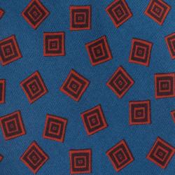 Pre Owned Hermes Blue and Red Printed Silk Tie