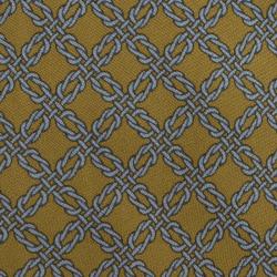 Pre Owned Hermes Blue and Yellow Printed Silk Tie