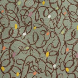 Pre Owned Hermes Green and Brown Polka Dot Silk Tie