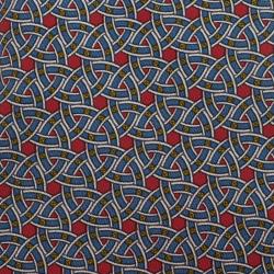 Pre Owned Hermes Blue and Red Printed Silk Tie