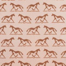 Pre Owned ربطة عنق هيرمس نقوش حصان حرير بيج 