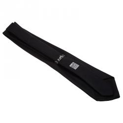 Pre Owned Hermes Black Silk Tie