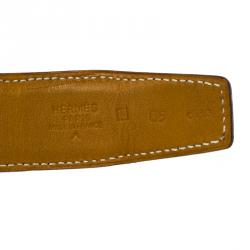 Pre Owned Hermes Black Porosus Crocodile Palladium Idem Belt 85 CM