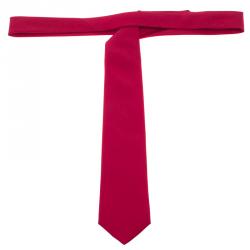 Pre Owned Hermes Red Silk Tie