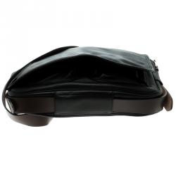 Hermes Black Box Calf Leather Barda Messenger Bag