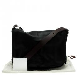 Hermes Black Box Calf Leather Barda Messenger Bag